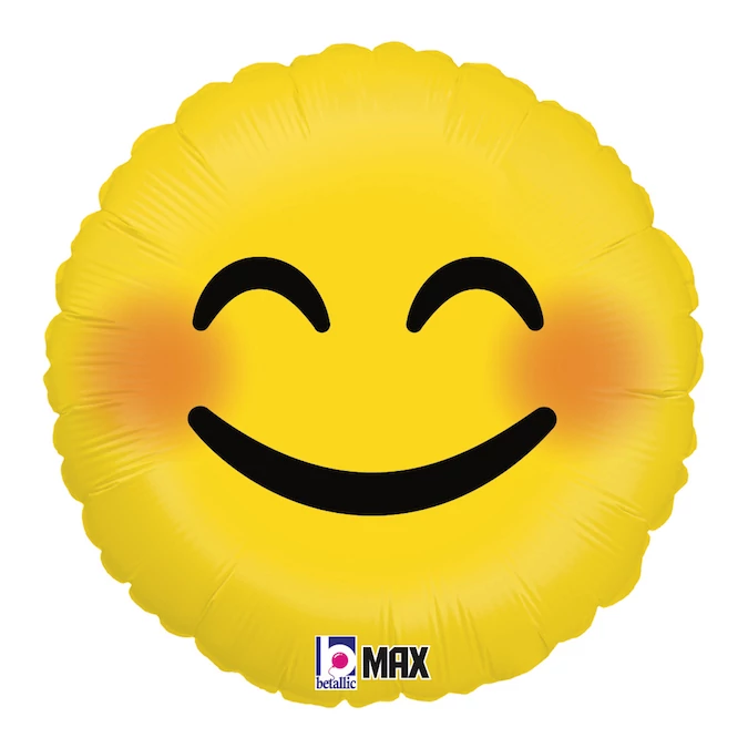 46 cm-es Emoji mosolygós szemű fólia lufi
