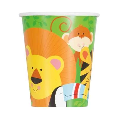 Jungle állatos papír pohár 8 db/cs