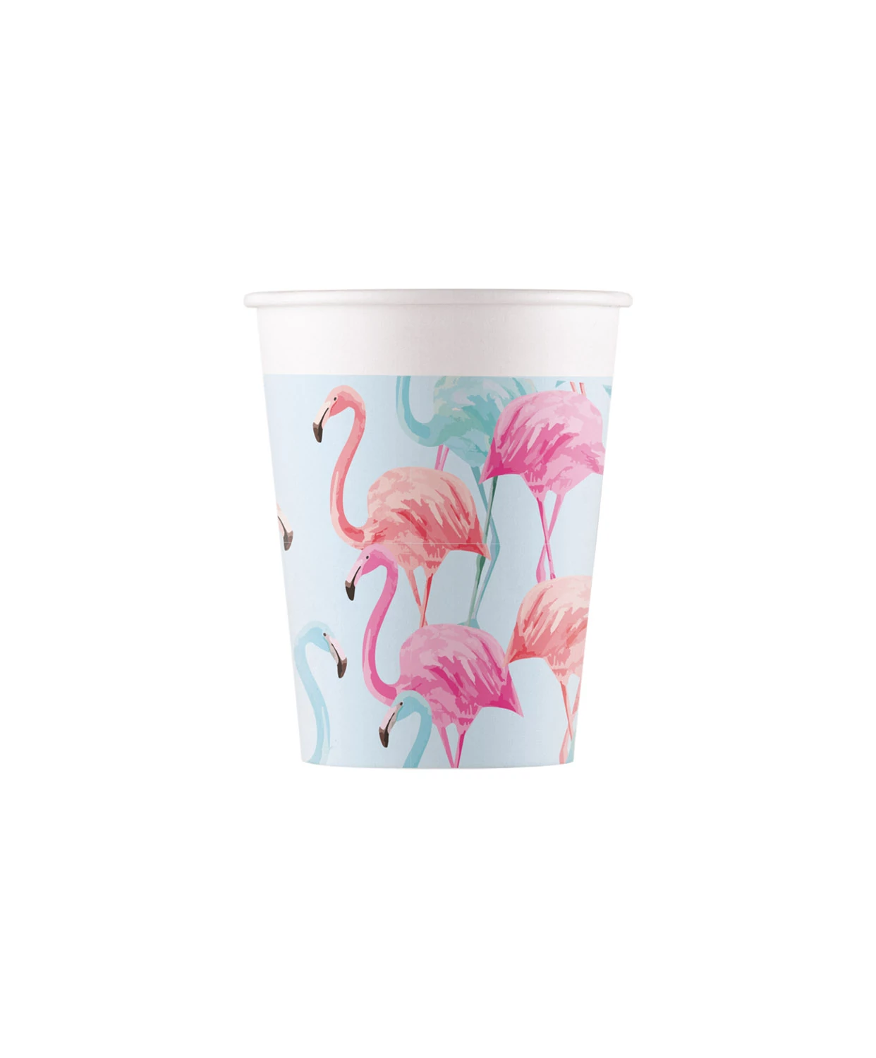 Flamingó komposztálható papír pohár 200 ml, 8 db/cs