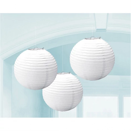 Fehér lampion 24 cm 3 db/cs