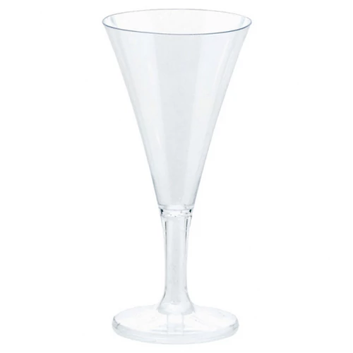 Mini műanyag átlátszó pezsgős pohár 59 ml 20 db/cs