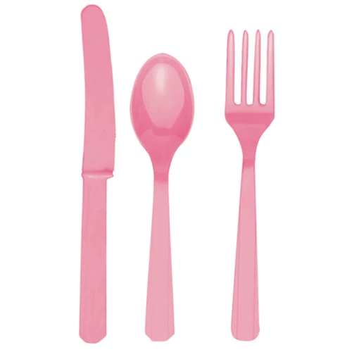 Pink evőeszköz készlet 24 db/cs