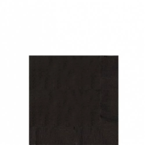 Fekete koktélszalvéta, 25x25 cm  -20 db