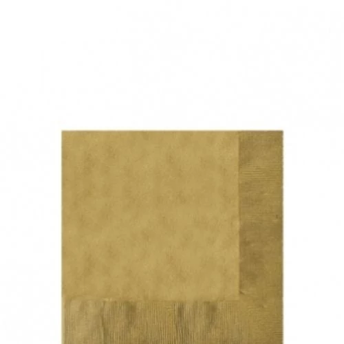 Arany színű koktélszalvéta 25x25 cm 20 db/cs.
