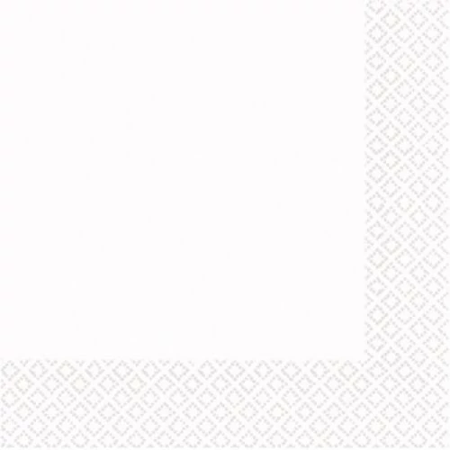 Fehér szalvéta - 33 cm x 33 cm, háromrétegű, 20 db / csomag