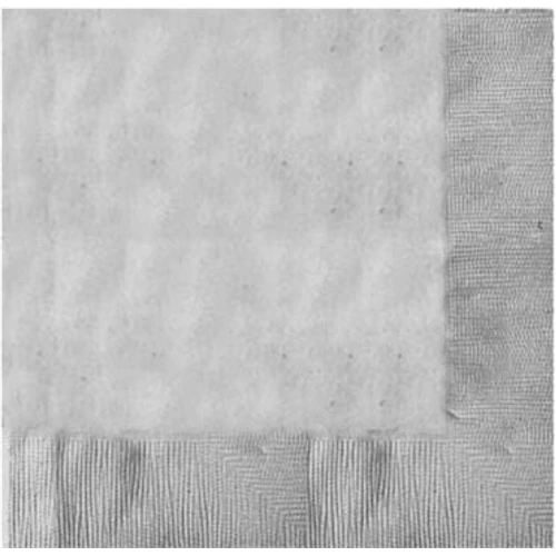 Ezüst színű szalvéta - kétrétegű, 33 cm x 33 cm, 20 db / csomag