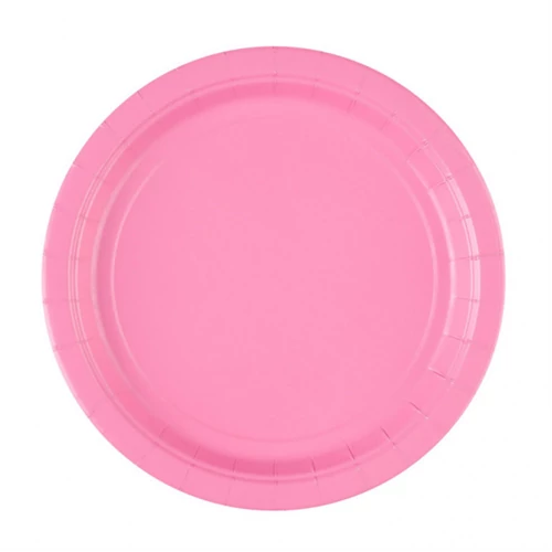 Pink papírtányér, 23 cm - 8 db