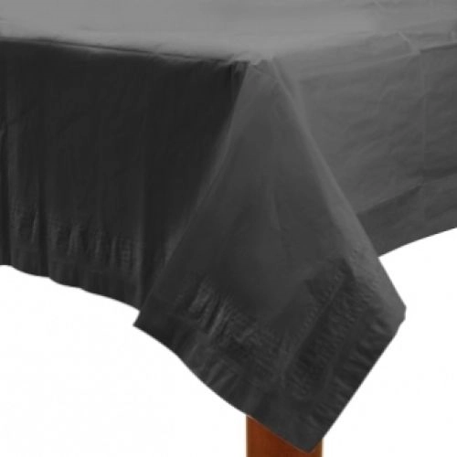 Fekete papír asztalterítő, 137x274 cm
