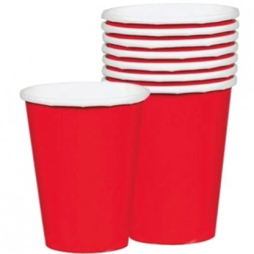 Piros pohár 250 ml 8 db/cs