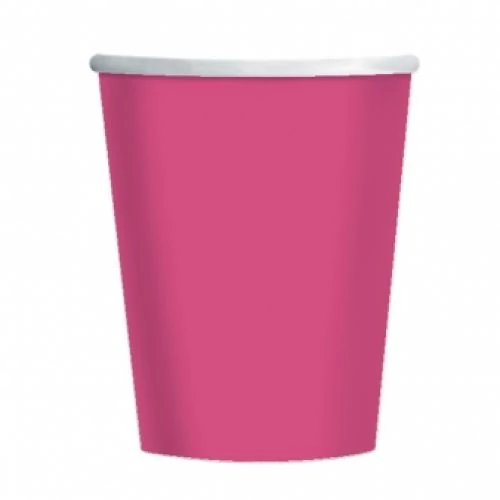 Magenta papírpohár, 250 ml - 8 db