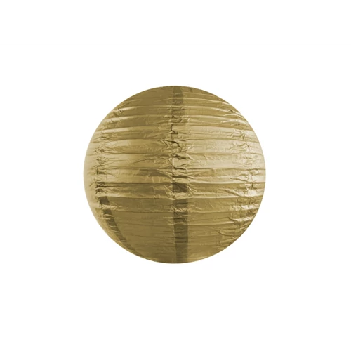 Arany színű papír lampion 35 cm