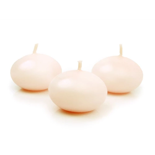 Krém úszó gyertya, 4 cm - 50 db