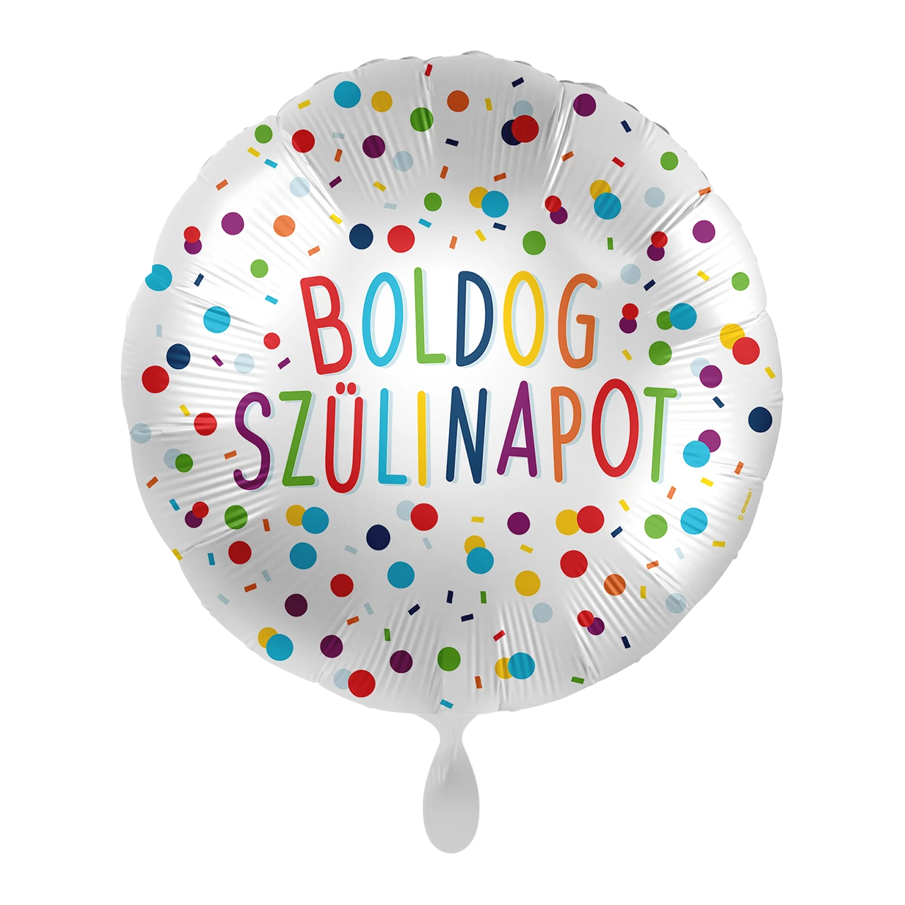 45 cm-es Boldog Szülinapot pöttyös fólia lufi