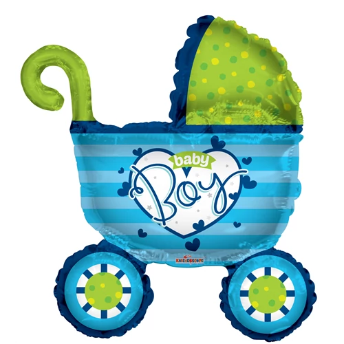 SuperShape - Baby Boy kék babakocsi fólia lufi