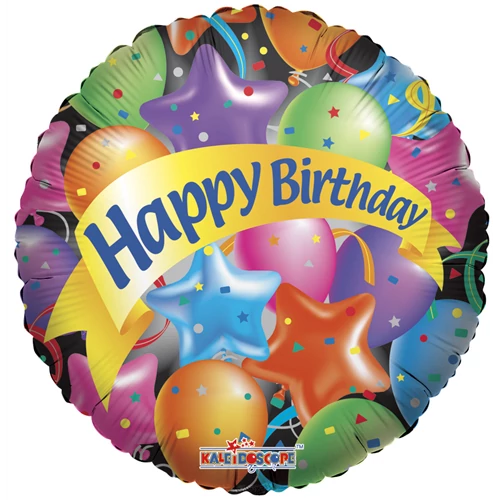 SuperShape - Happy Birthday csillagos fólia lufi