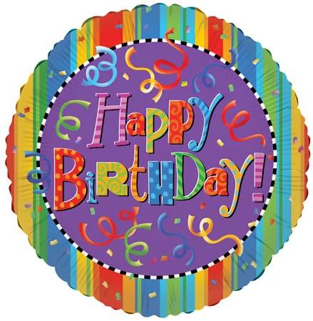 JumboShape -  Happy Birthday szerpentines fólia lufi
