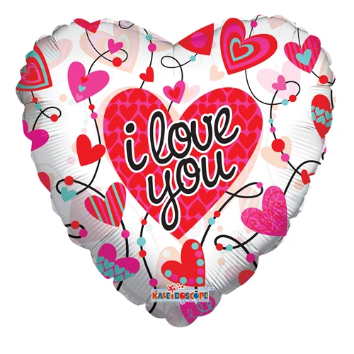 SuperShape - Indás szív I Love you fólia lufi