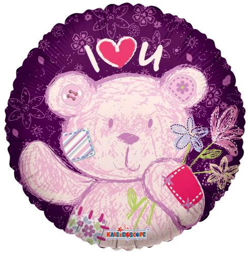45 cm-es I love you lila macis fólia lufi