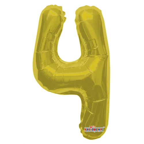MiniShape - arany színű 4-es szám fólia lufi
