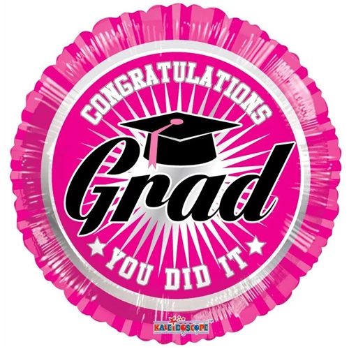 45 cm-es Congratulations You did it - pink fólia lufi