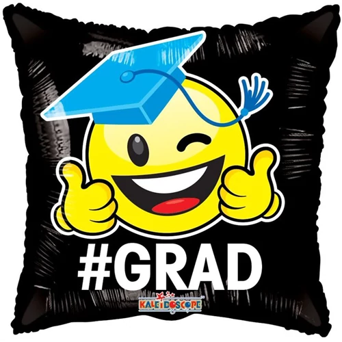 45 cm-es #Grad átlátszó, kocka fólia lufi