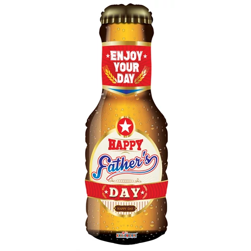 SuperShape - Happy Father's day, sörösüveg alakú fólia lufi