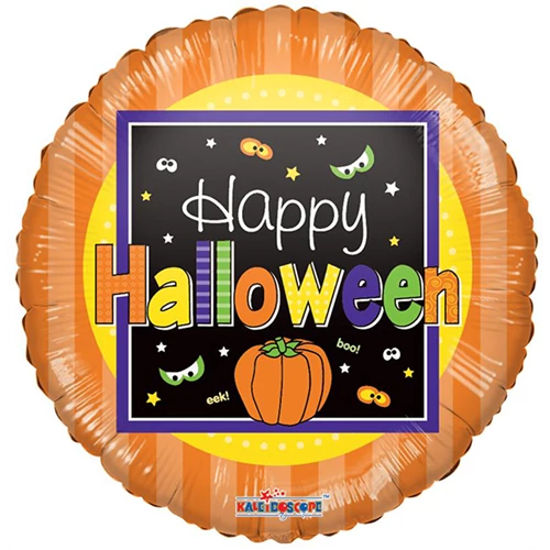 23 cm-es Happy Halloween fólia lufi