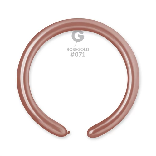 Modellező rosegold D4-es gumi léggömb - 100 db / csomag