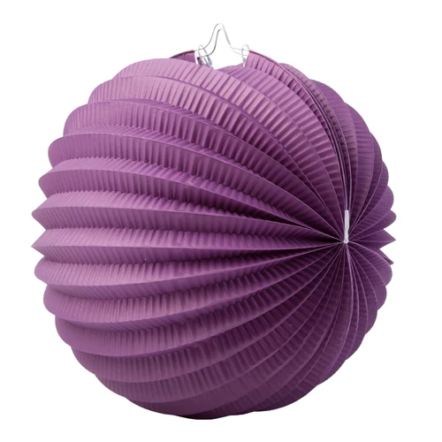 Halványlila kerek lampion - 22 cm