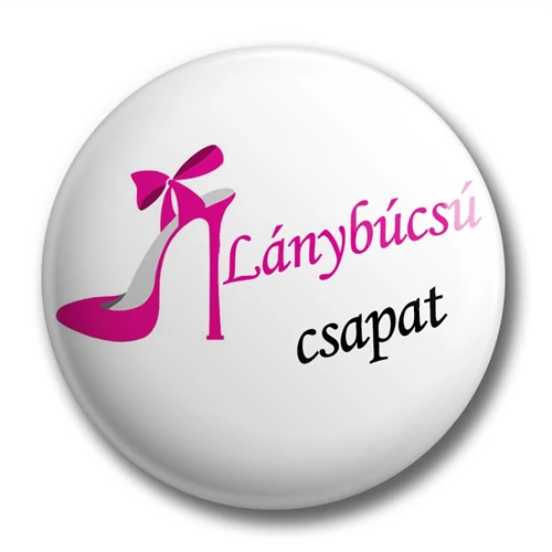 Lánybúcsú csapat kitűző