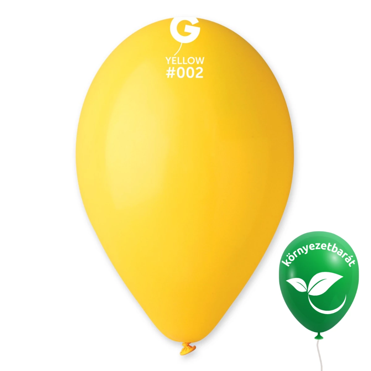Gemar 33 CM Citromsárga / Yellow #002 bio latex lufi – 10 db/csomag