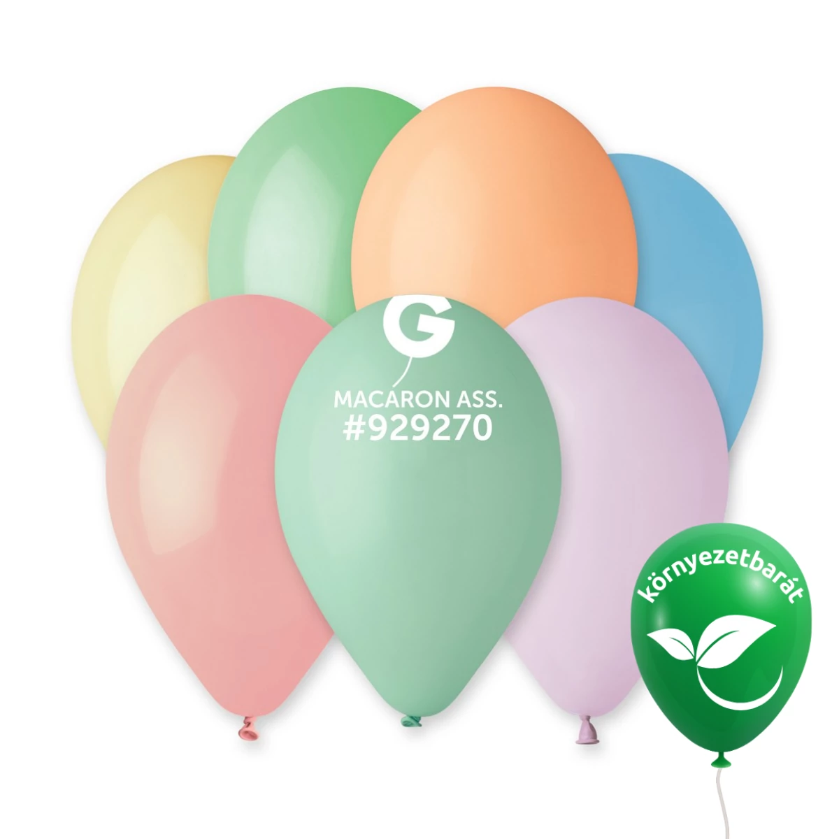 Gemar 33 cm Macaron Mix / Assorted bio latex lufi – 50 db/csomag