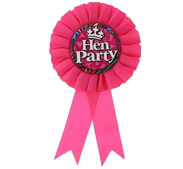 Pink Hen Party kitűző, 15 cm
