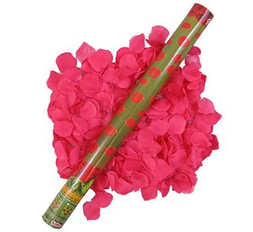 Pink rózsaszirom konfetti ágyú 60 cm