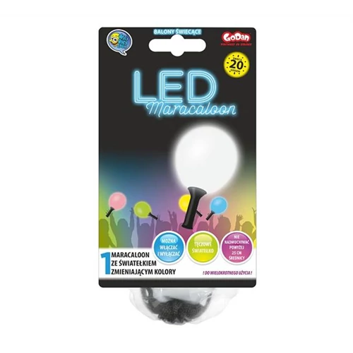 LED-es maracas gumi léggömb fogóval
