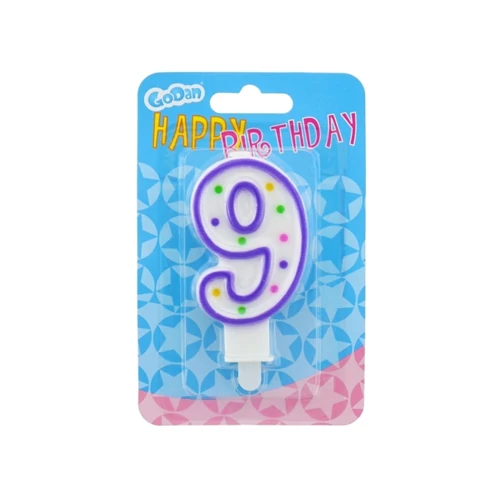 9-es pöttyös számgyertya