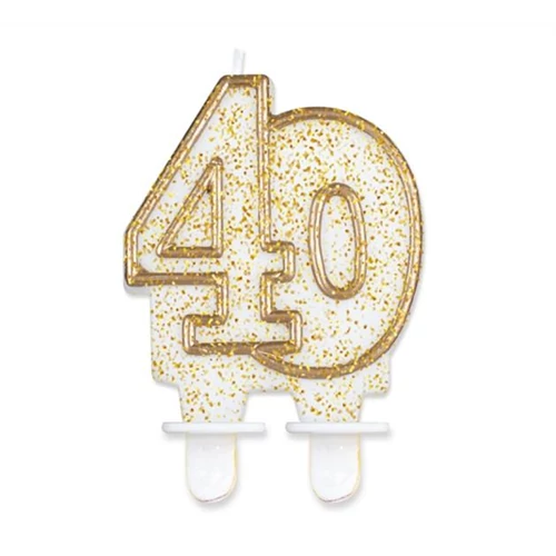 40-es arany színű számgyertya