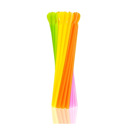 Színes neon szívószál 250 db/cs 6 x 200 mm