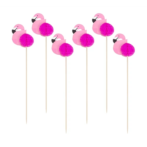 Koktélpálca flamingós 20cm 6db/csom.