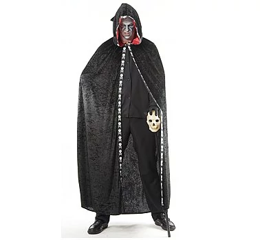 Kapucnis fekete köpeny felnőtteknek 52-es méret