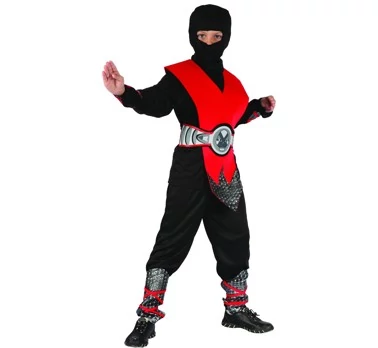Piros ninja jelmez gyerekeknek 130/140 cm