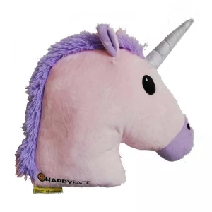 Rózsaszín Unikornis Emoji párna, 32 cm-es