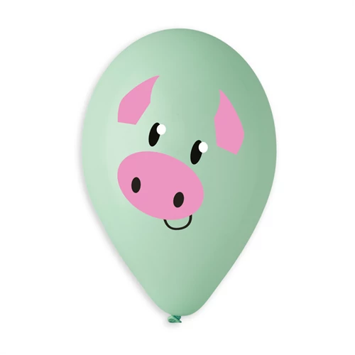 33 cm-es malac printelt gumi léggömb - 50 db / csomag