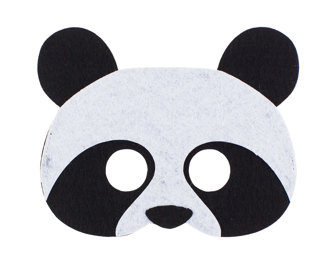 Panda maci maszk 17,5 x 14,5 cm