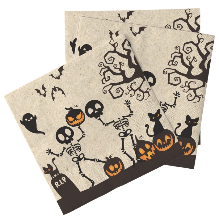 Halloween mintás natúr szalvéta 16 db/cs 33 x 33 cm