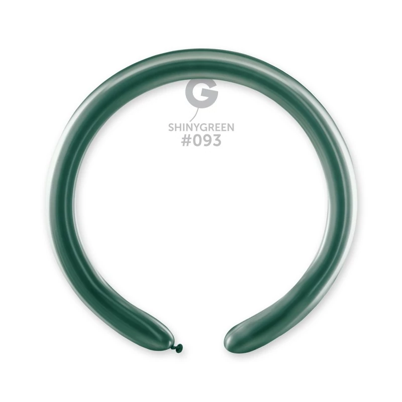 Modellező Shiny zöld D4 gumi léggömb - 50 db / csomag